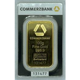 Goldbarren 100 Gramm Commerzbank