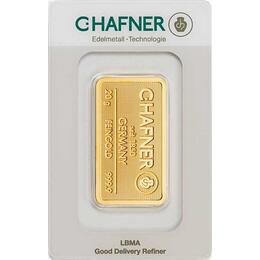 Goldbarren 20 Gramm Hafner Nachhaltig & Fair