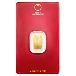 Goldbarren 1 Gramm Münze Österreich Lipizzaner
