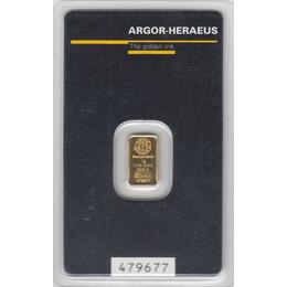 Goldbarren 1 Gramm Argor Heraeus