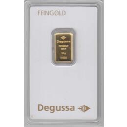 Goldbarren 2,5 Gramm Degussa