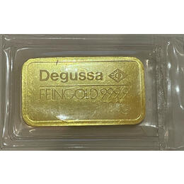 Goldbarren 100 Gramm Degussa geprägt alt