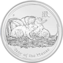 Lunar II Silbermünze Australien Maus 5 Unzen 2008 Perth Mint