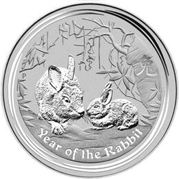 Lunar II Silbermünze Australien Hase 1/2 Unze 2011 Perth Mint