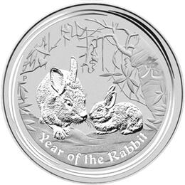 Lunar II Silbermünze Australien Hase 5 Unzen 2011 Perth Mint
