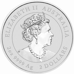 Lunar III Silbermünze Australien Hase 2 Unzen 2023