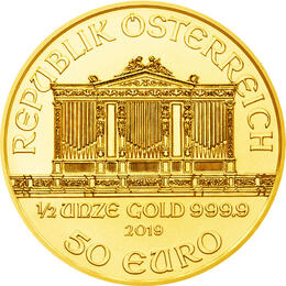 1/2 Unze Wiener Philharmoniker Gold