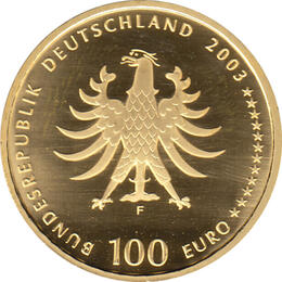 100 Euro Goldmünze 2003 UNESCO Weltkulturerbe Stadt Quedlinburg