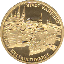 100 Euro Goldmünze 2004 UNESCO Weltkulturerbe Stadt Bamberg