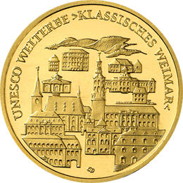 100 Euro Goldmünze 2006 UNESCO Weltkulturerbe Stadt Weimar