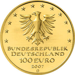 100 Euro Goldmünze 2007 UNESCO Weltkulturerbe Stadt Lübeck