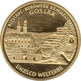 100 Euro Goldmünze 2008 UNESCO Weltkulturerbe Stadt Goslar