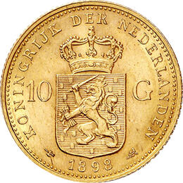 10 Gulden Königin Wilhelmina 1911-1913 Niederlande Holland
