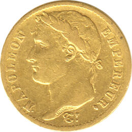 20 Franc Frankreich Napolen I mit Kranz 1799-1814 