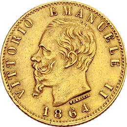 Italien 20 Lire Vittorio Emanuele II 1861-1878