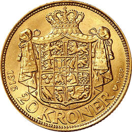 20 Kronen Dänemark Christian X 1913-1917