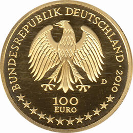100 Euro Goldmünze 2010 UNESCO Weltkulturerbe Stadt Würzburg
