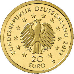 20 Euro Goldmünze Buche 2011 Deutscher Wald mit Zertifikat