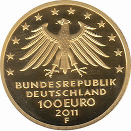 100 Euro Goldmünze 2011 UNESCO Weltkulturerbe Stadt Wartburg