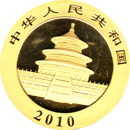 China Panda 1 Unze 2010 Goldpanda 500 Yuan