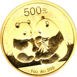 China Panda 1 Unze 2009 Goldpanda 500 Yuan