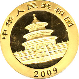 China Panda 1 Unze 2009 Goldpanda 500 Yuan