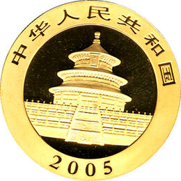 China Panda 1 Unze 2005 Goldpanda 500 Yuan
