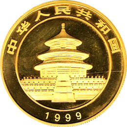 China Panda 1 Unze 1999 Goldpanda 100 Yuan