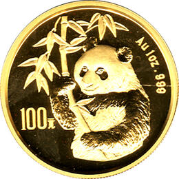 China Panda 1 Unze 1995 Goldpanda 100 Yuan