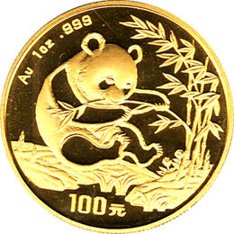 China Panda 1 Unze 1994 Goldpanda 100 Yuan