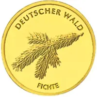 20 Euro Goldmünze Fichte 2012 Deutscher Wald mit Zertifikat