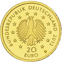 20 Euro Goldmünze Fichte 2012 Deutscher Wald mit Zertifikat
