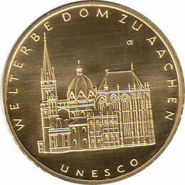100 Euro Goldmünze 2012 UNESCO Weltkulturerbe Stadt Aachener Dom