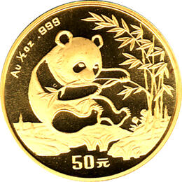 China Panda 1/2 Unze 1994 Goldpanda 50 Yuan