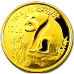 China Panda 1/10 Unze 1993 Goldpanda 10 Yuan in original Folie eingeschweißt
