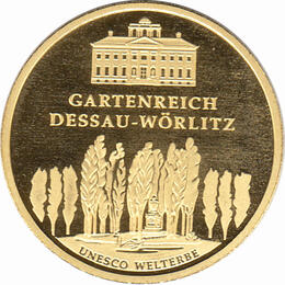 100 Euro Goldmünze 2013 UNESCO Weltkulturerbe Stadt Dessau Wörlitz