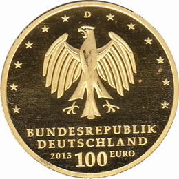 100 Euro Goldmünze 2013 UNESCO Weltkulturerbe Stadt Dessau Wörlitz