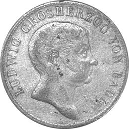 Altdeutschland Baden Ludwig Doppelgulden 1823