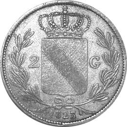 Altdeutschland Baden Ludwig Doppelgulden 1823