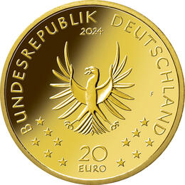 20 Euro Goldmünze Biber 2024 Rückkehr der Wildtiere