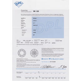 Diamant und Brillant 0,28 Carat mit Zertifikat DPL-SB322