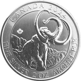 2 Unzen Silber Ice Age Woolly Mammoth 2024 Kanada Royal Mint