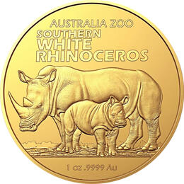 Australien Zoo Southern White Rhinoceros 1 Unze 2023