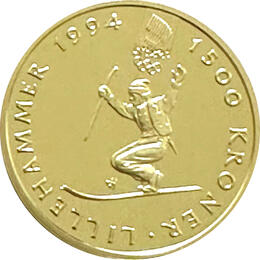 Norwegen 1500 Kronen Gold Lillehammer 1993