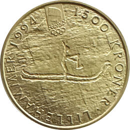 Norwegen 1500 Kronen Gold Lillehammer 1993