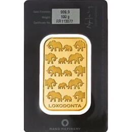 Goldbarren 100 Gramm Rand Refinery