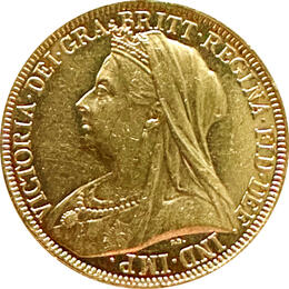 2 Pfund Sovereign Veiled Head