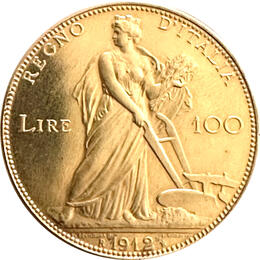 Italien 100 Lire Vittorio Emanuele III 1912
