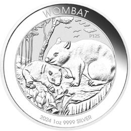 Australian Wombat 1 Unze Silbermünze 2024