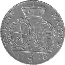 Altdeutschland Sachsen 2-3 Taler 1770 Friedrich August Kurfürst